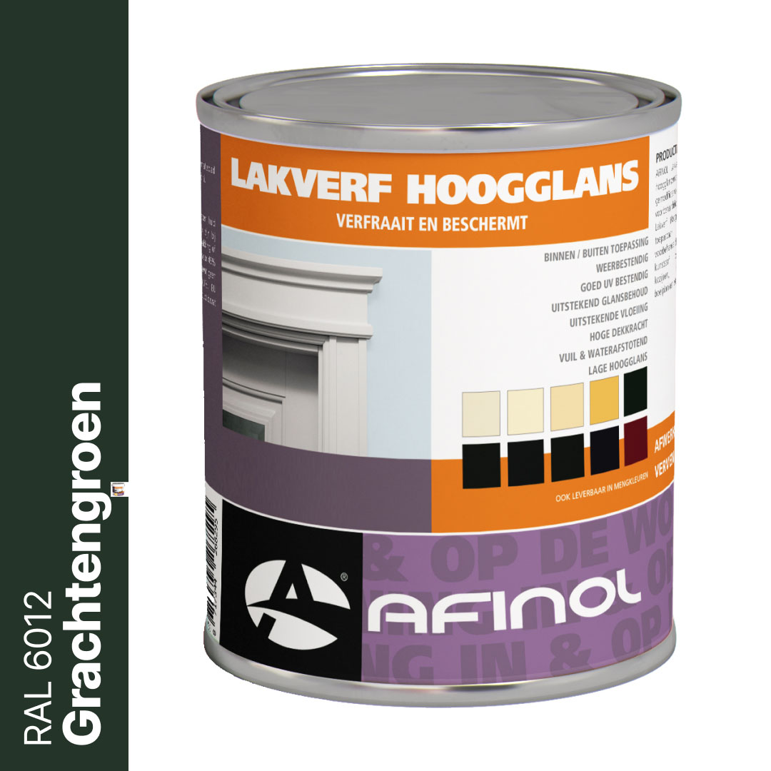 Afinol Hoogglans Lakverf Grachtengroen (RAL 6012) 750 ml