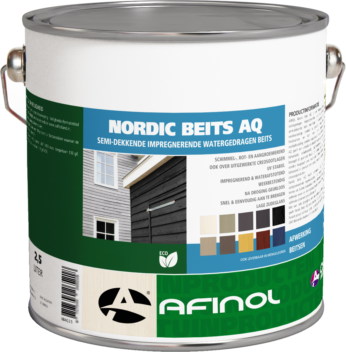 Afinol Nordic Beits AQ Leisteengrijs 2,5 liter