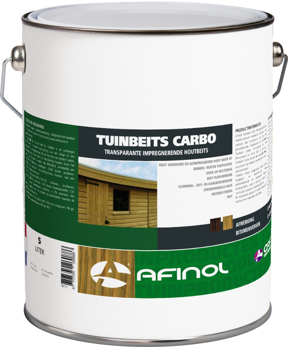 Afinol Tuinbeits Carbo Transparant Bruin 5 liter