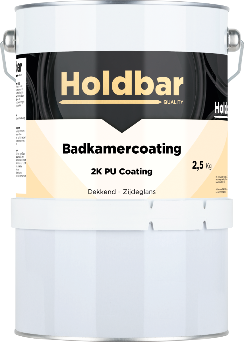 Holdbar Badkamercoating Zwart (RAL 9005) 2,5 kg
