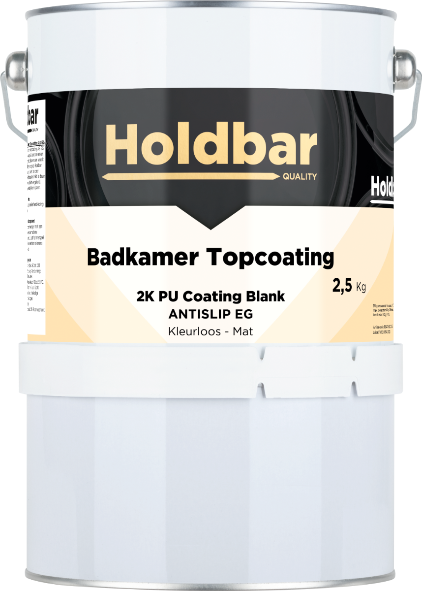 Holdbar 2K Badkamer Topcoating Mat Antislip (Extra Grof) 2,5 kg