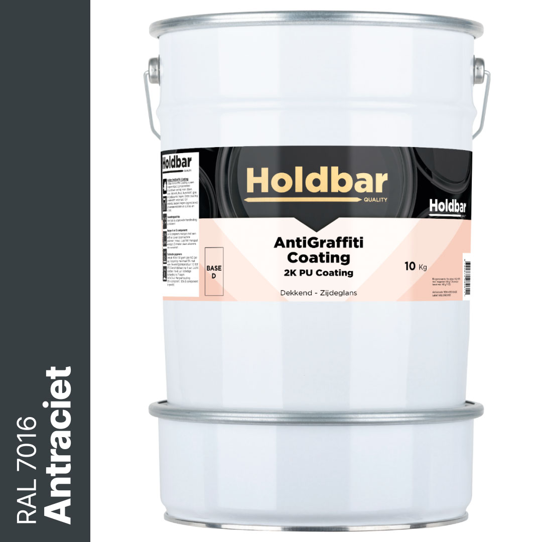 Holdbar Anti Graffiti Coating Antracietgrijs (RAL 7016) 10 Kg