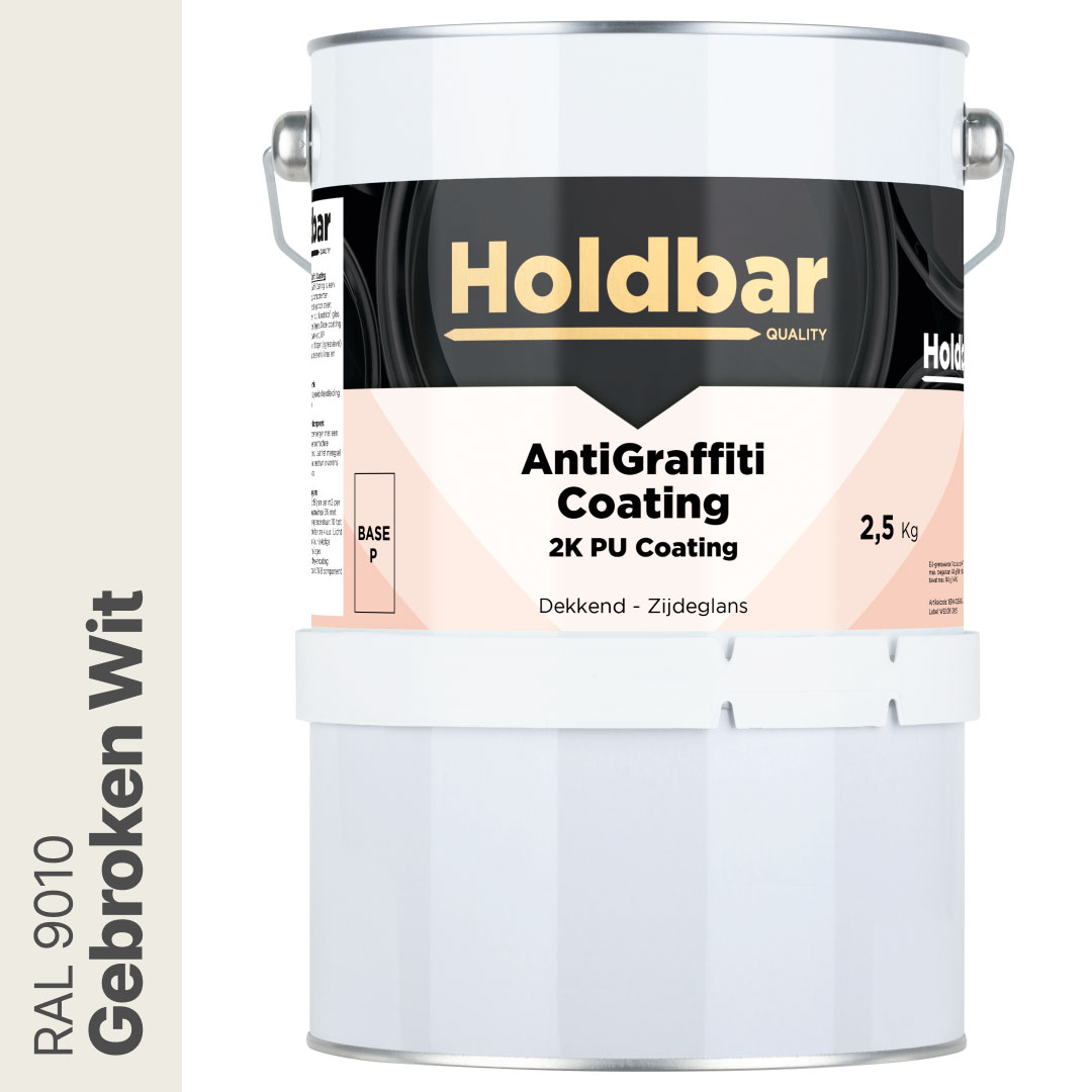 Holdbar Anti Graffiti Coating Gebroken Wit (RAL 9010) 2,5 Kg