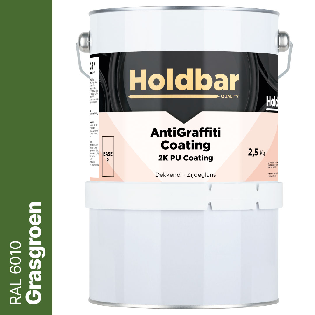 Holdbar Anti Graffiti Coating Grasgroen (RAL 6010) 2,5 Kg