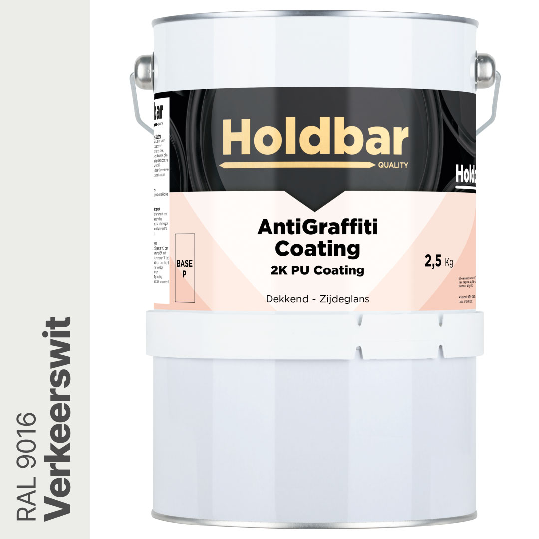 Holdbar Anti Graffiti Coating Verkeerswit (RAL 9016) 2,5 Kg