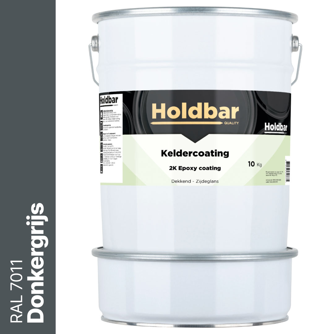 Holdbar Keldercoating Donkergrijs (RAL 7011) 10 kg
