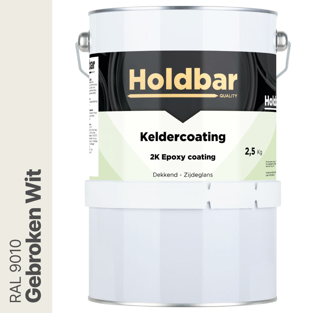Holdbar Keldercoating Gebroken Wit (RAL 9010) 2,5 kg