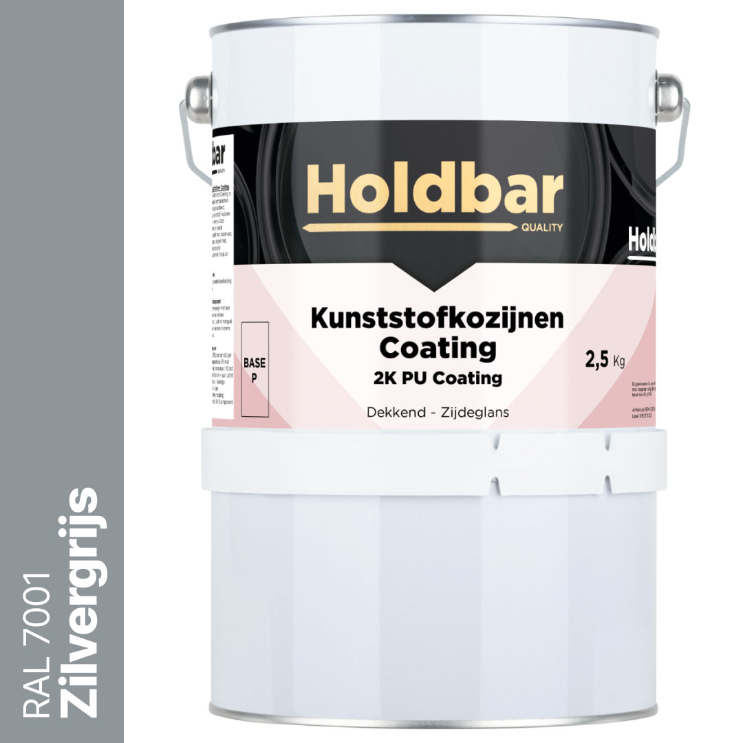 Holdbar Kunststofkozijnen Coating Zilvergrijs (RAL 7001) 2,5 Kg