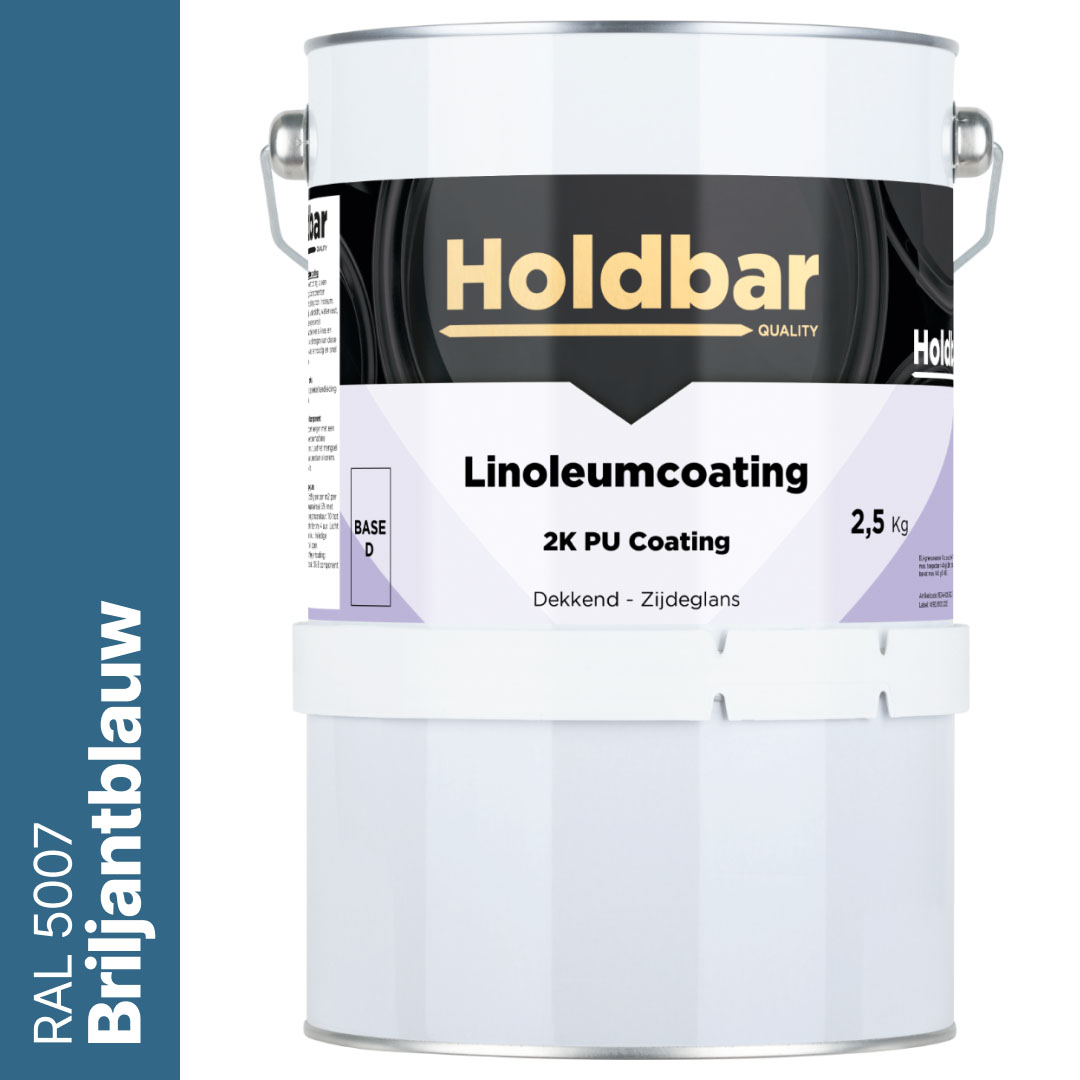 Holdbar Linoleumcoating Briljantblauw (RAL 5007) 2,5 Kg