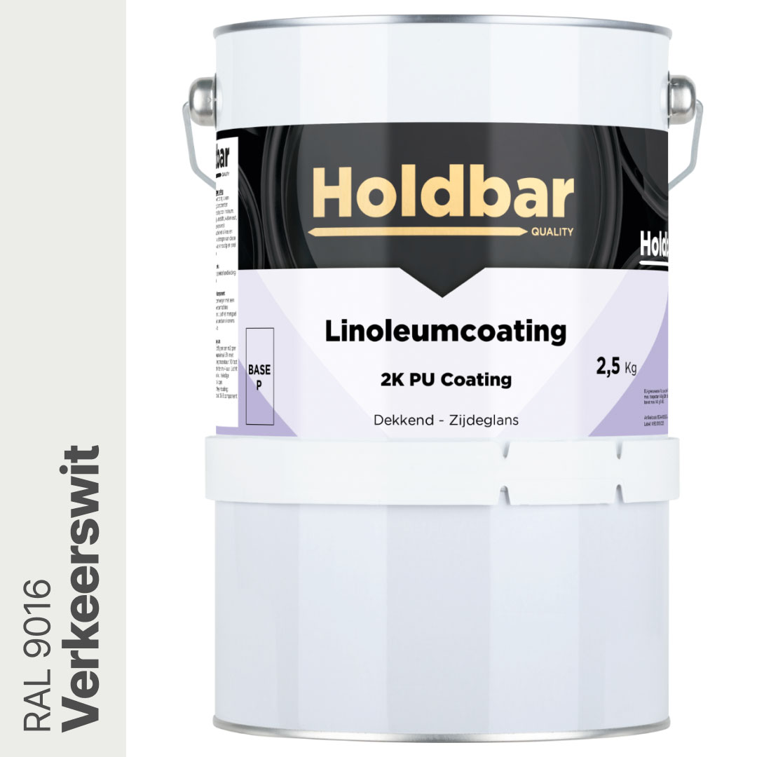 Holdbar Linoleumcoating Verkeerswit (RAL 9016) 2,5 Kg