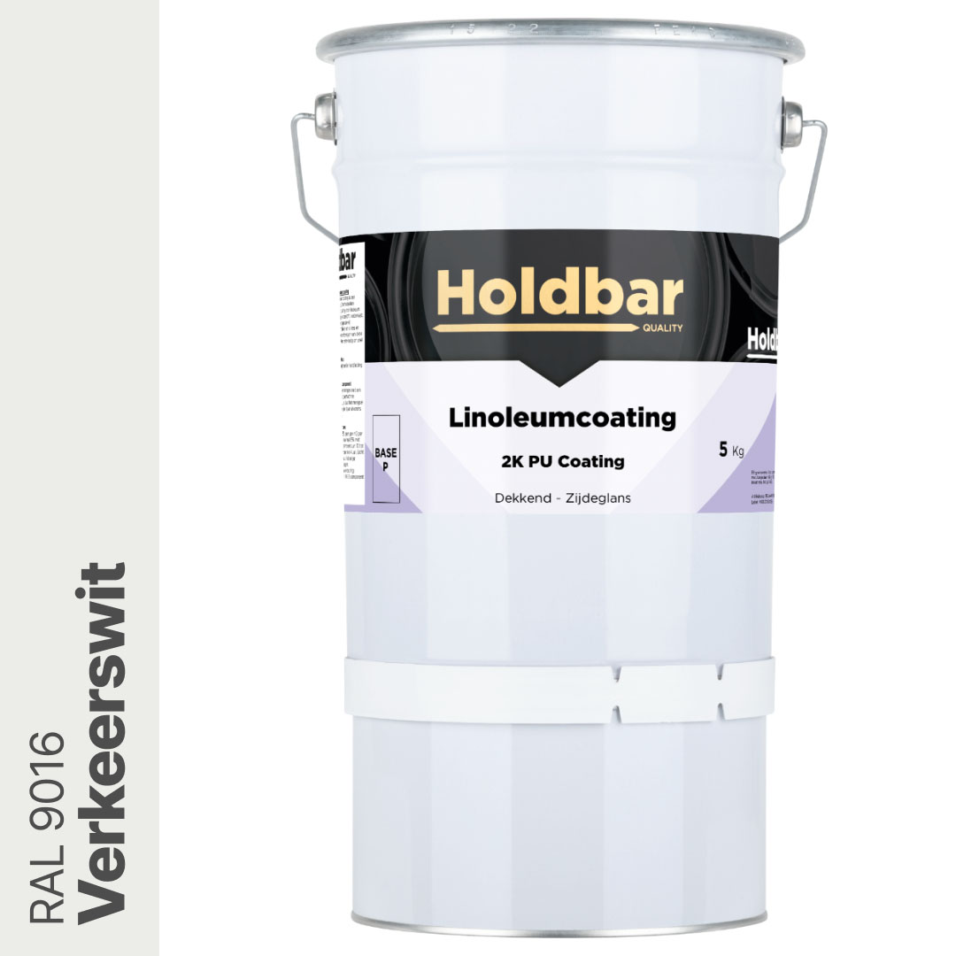 Holdbar Linoleumcoating Verkeerswit (RAL 9016) 5 Kg