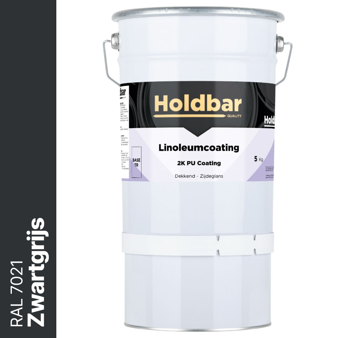 Holdbar Linoleumcoating Zwartgrijs (RAL 7021) 5 Kg