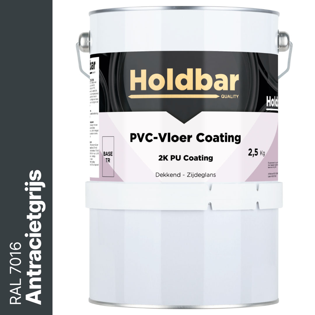 Holdbar PVC-Vloer Coating Antracietgrijs (RAL 7016) 2,5 Kg
