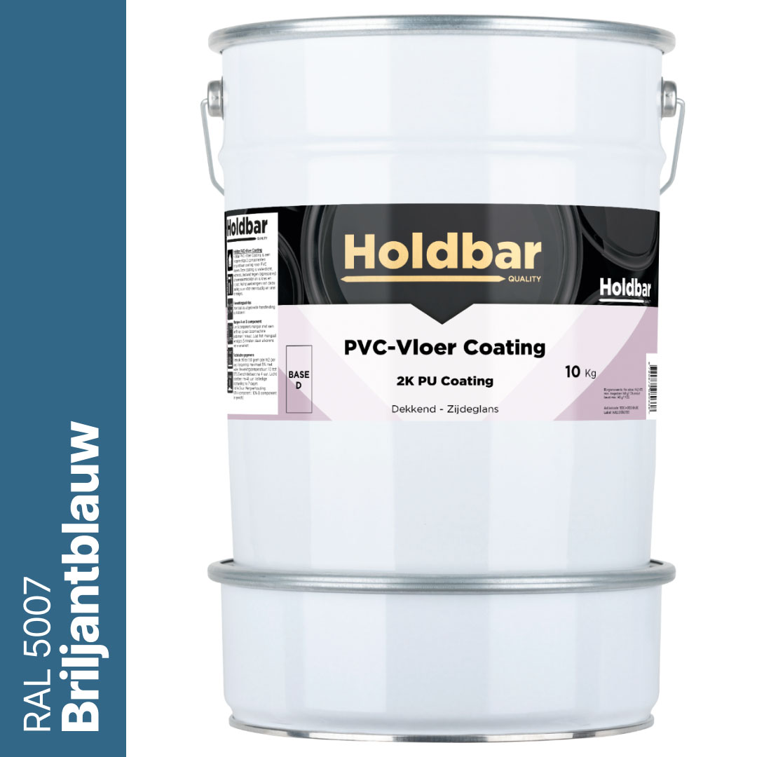 Holdbar PVC-Vloer Coating Briljantblauw (RAL 5007) 10 Kg