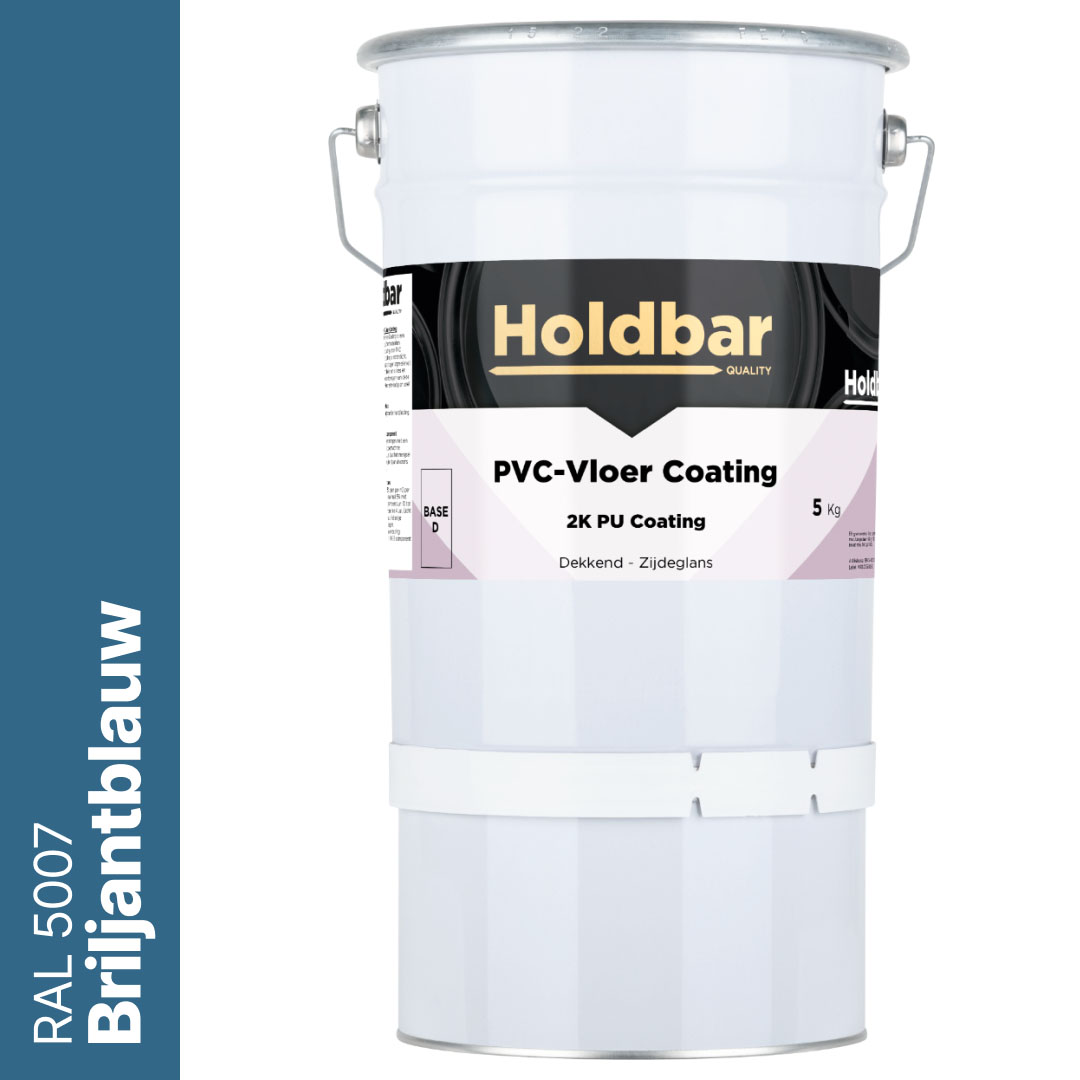 Holdbar PVC-Vloer Coating Briljantblauw (RAL 5007) 5 Kg
