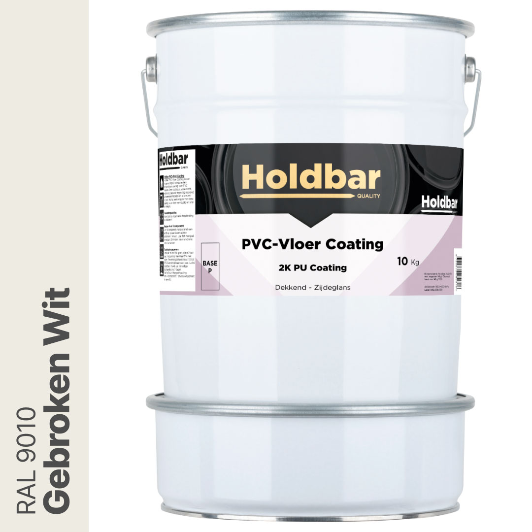Holdbar PVC-Vloer Coating Gebroken Wit (RAL 9010) 10 Kg