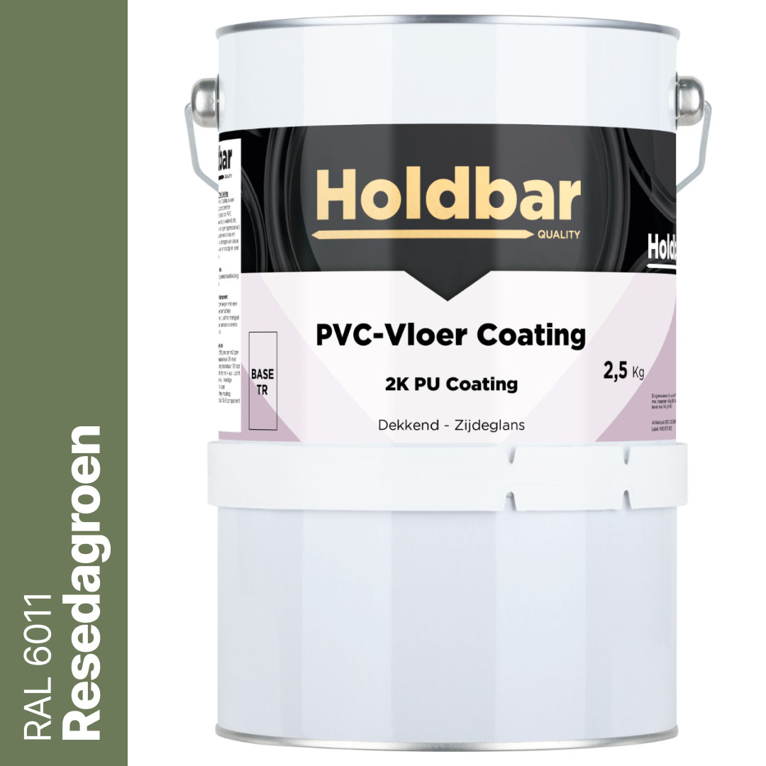 Holdbar PVC-Vloer Coating Resedagroen (RAL 6011) 2,5 Kg