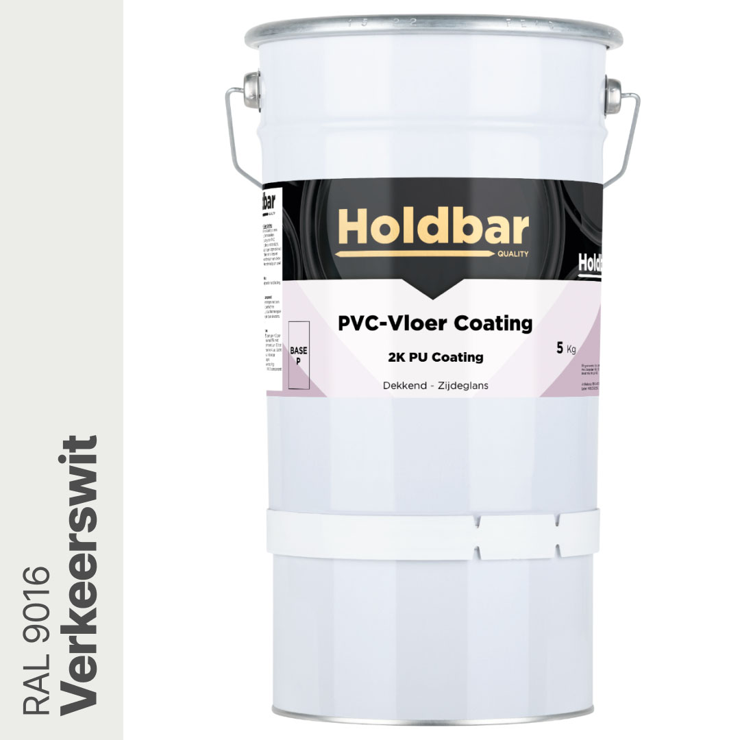 Holdbar PVC-Vloer Coating Verkeerswit (RAL 9016) 5 Kg