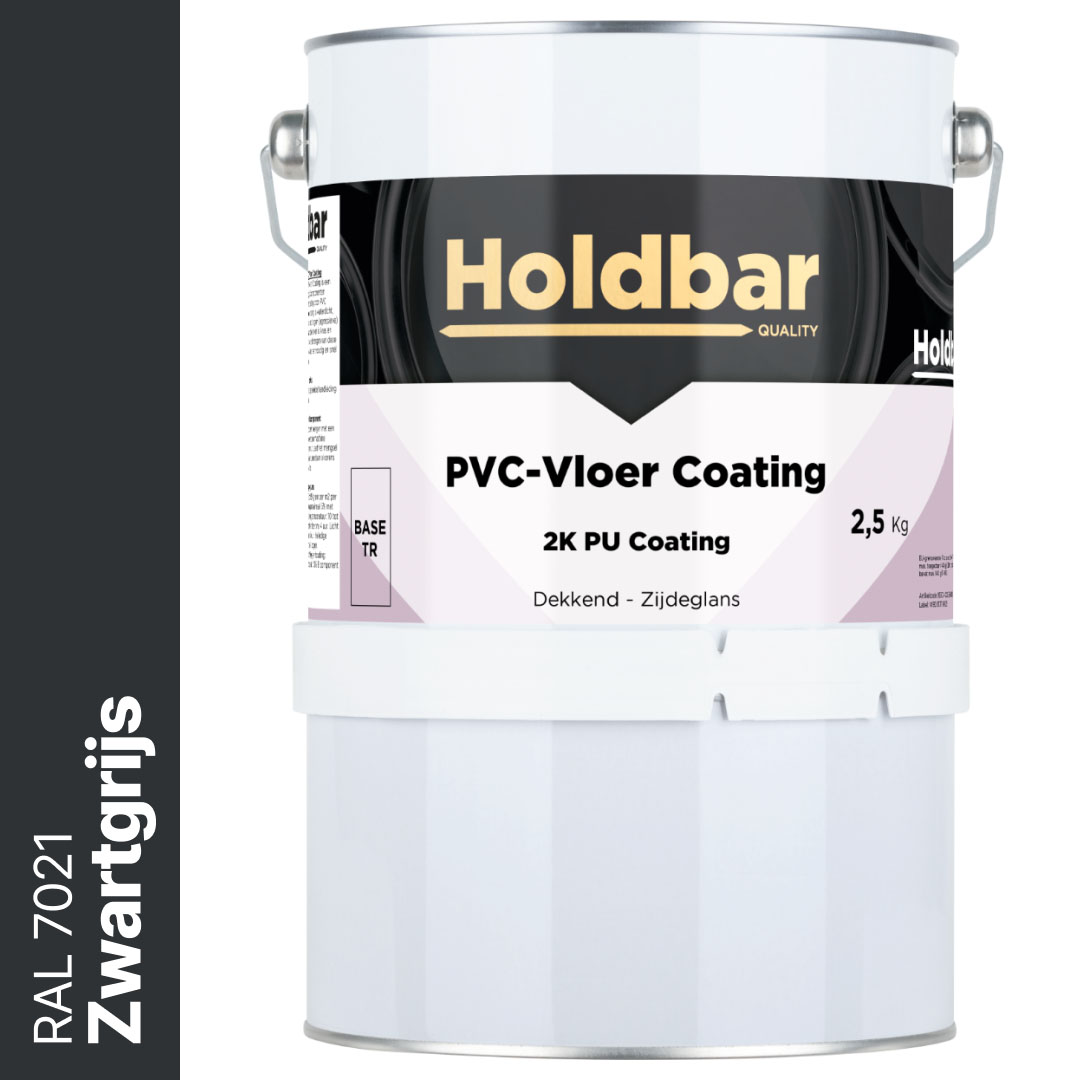 Holdbar PVC-Vloer Coating Zwartgrijs (RAL 7021) 2,5 Kg