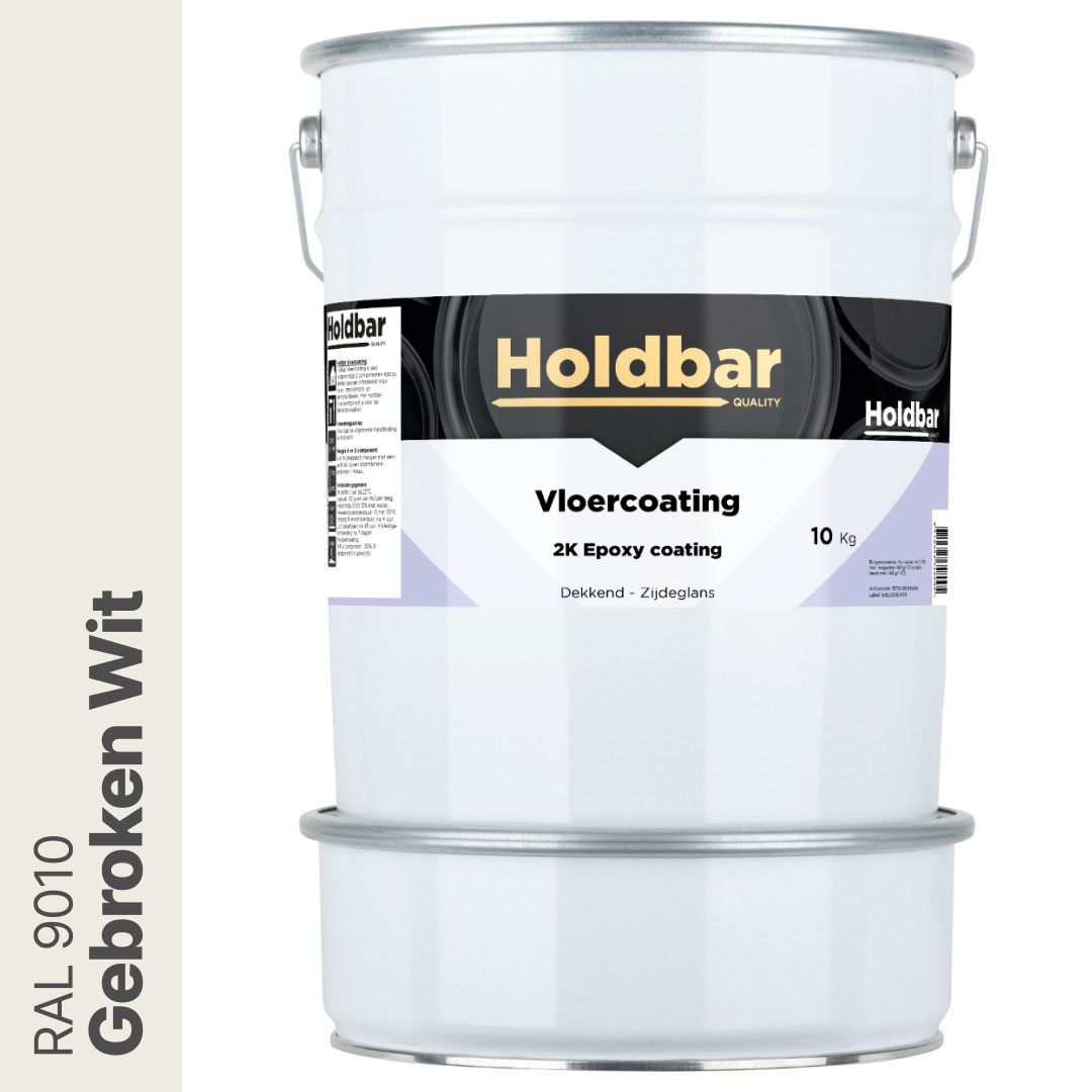 Holdbar Vloercoating Gebroken Wit (RAL 9010) 10 kg