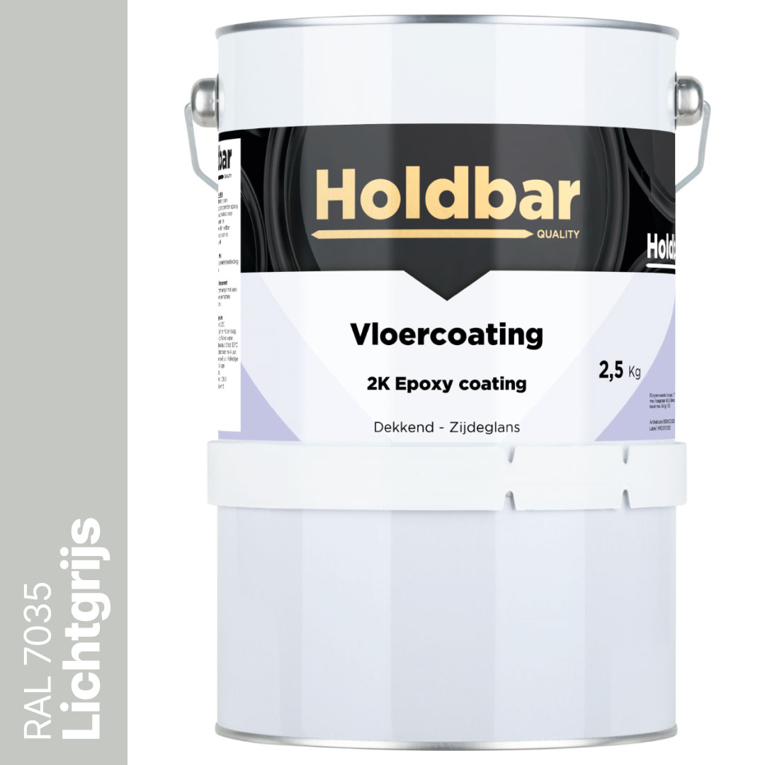 Holdbar Vloercoating Lichtgrijs (RAL 7035) 2,5 kg afbeelding 1
