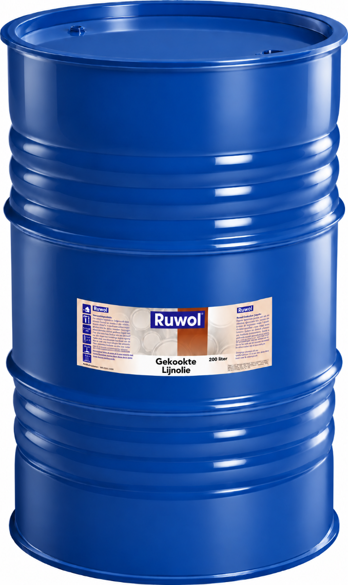 Ruwol Gekookte Lijnolie 200 liter