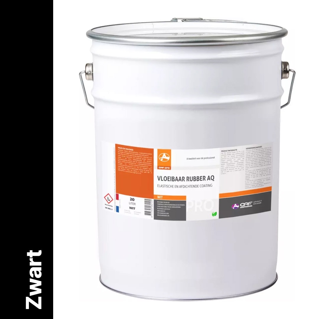 OAF PRO Vloeibaar Rubber AQ Zwart 20 liter afbeelding 1